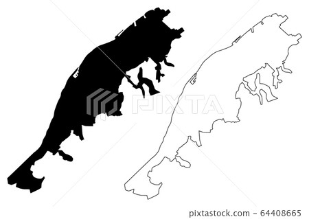 Ruse City (Republic of Bulgaria) map vector Ruse City (Republic of Bulgaria) map vector 64408665