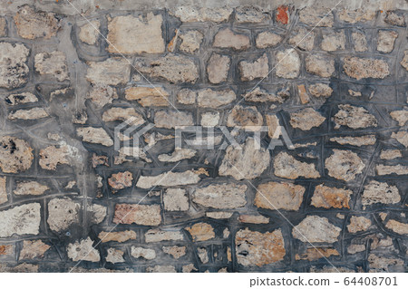 grey vintage old wall background stone texture 64408701