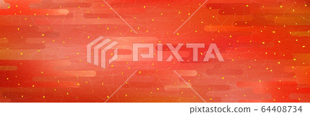 Red Japanese background and clouds 64408734