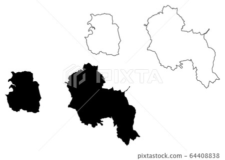 Saint-Etienne City (French Republic, France) map 64408838