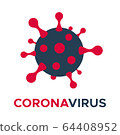Coronavirus molecule cell icon vector. Flat Vector 64408952