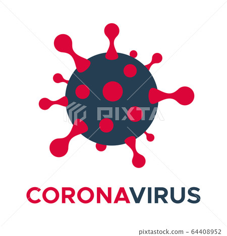Coronavirus molecule cell icon vector. Flat Vector Coronavirus molecule cell icon vector. Flat Vector 64408952