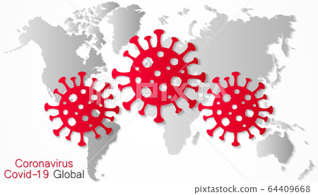Coronavirus all around the world, the spread of novel virus, Covid-2019, dangerous virus, pandemic 64409668