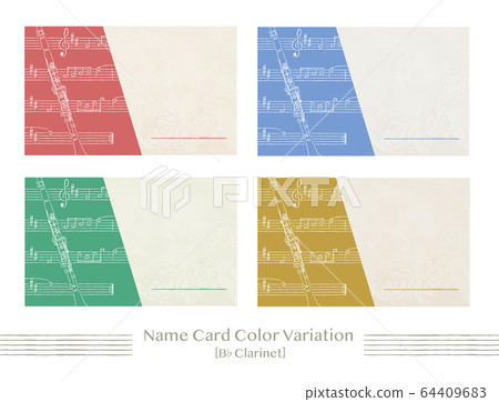 Name Template Set 4 Clarinet Stock Illustration