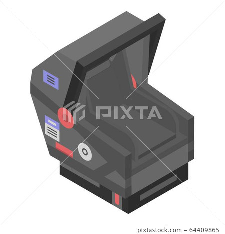 Standard baby car seat icon, isometric style Standard baby car seat icon, isometric style 64409865