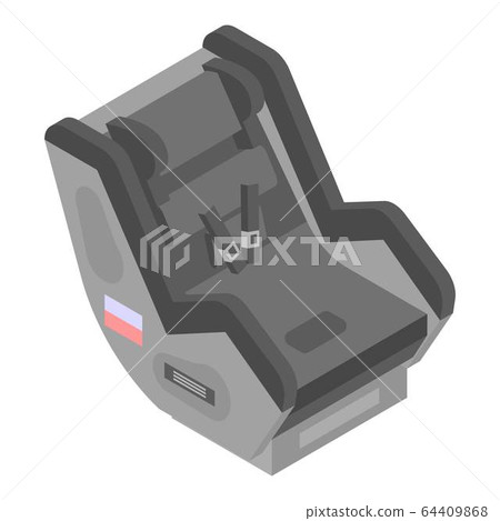 Wide child car seat icon, isometric style Wide child car seat icon, isometric style 64409868