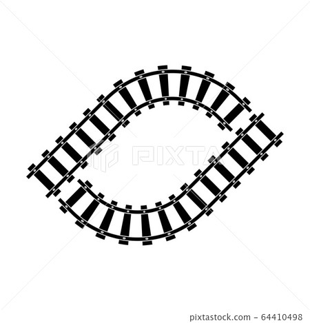 Train railroad vector image template 64410498