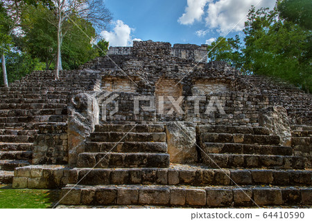 The ruins of the city of Calakmul. Maya Pyramid. The ruins of the city of Calakmul. Maya Pyramid. 64410590