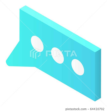 Chat bubble with points icon, isometric style Chat bubble with points icon, isometric style 64410702