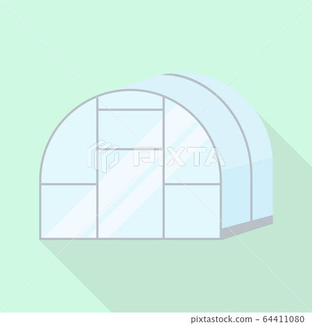 Greenhouse icon, flat style - Stock Illustration [64411080] - PIXTA