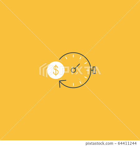 Financial investments, time is money icon 64411244