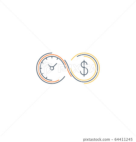 Financial investments, time is money icon Financial investments, time is money icon 64411245