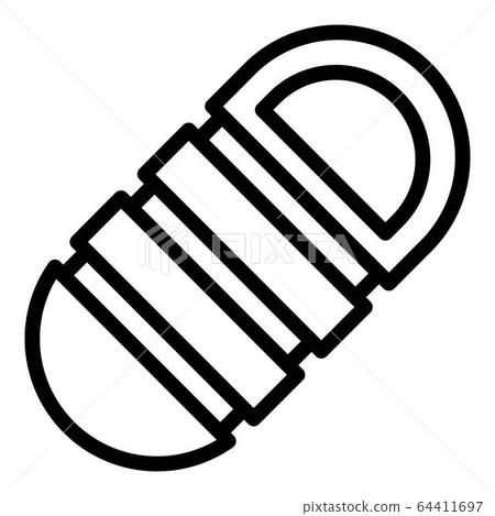 Portable baby cradle icon, outline style Portable baby cradle icon, outline style 64411697