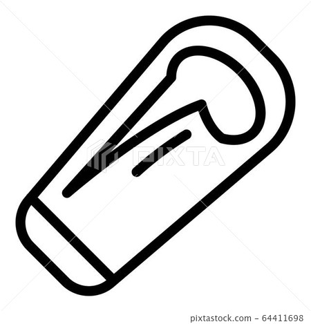 Open baby cradle icon, outline style 64411698