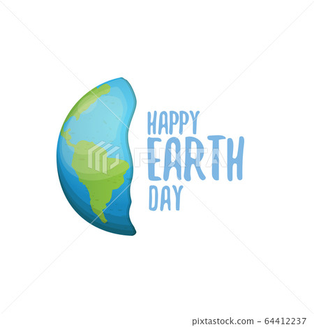 cartoon World earth day greeting card or banner with earth globe isolated on white background. Vector World earth day concept poster illustration with planet Earth isolated on white background cartoon World earth day greeting card or banner with earth globe isolated on white background. Vector World earth day concept poster illustration with planet Earth isolated on white background 64412237