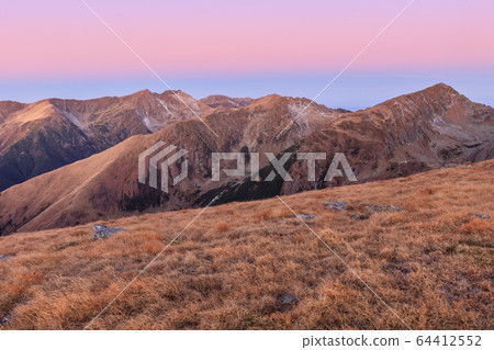 sunrise in Fagaras Mountains, Romania 64412552