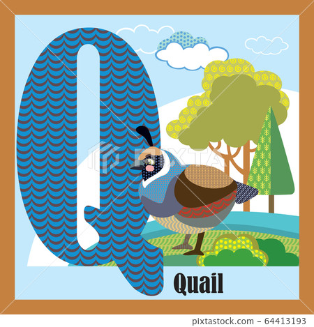 Animal alphabet Q 64413193