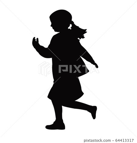 a girl body silhouette vector a girl body silhouette vector 64413317