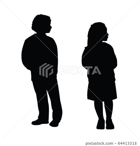 children body silhouette vector children body silhouette vector 64413318