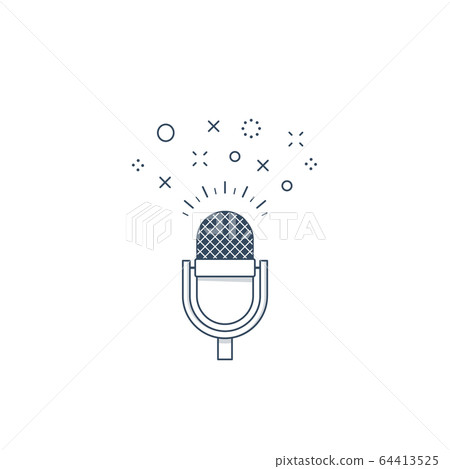 Talk show, podcast icon and logo 64413525