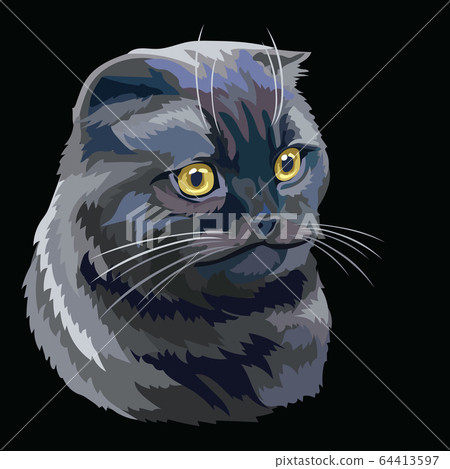 Colorful vector cat 9 Colorful vector cat 9 64413597