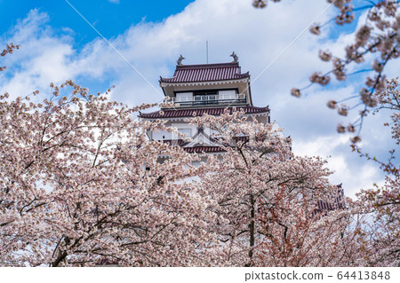 Spring Tsuruga Castle (Wakamatsu Castle), Aizuwakamatsu City, Fukushima Prefecture Spring Tsuruga Castle (Wakamatsu Castle), Aizuwakamatsu City, Fukushima Prefecture 64413848