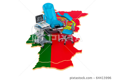 Gynecology and Obstetrics in Portugal concept, 3D Gynecology and Obstetrics in Portugal concept, 3D 64413996