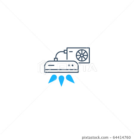 Air conditioning linear logo and icon Air conditioning linear logo and icon 64414760