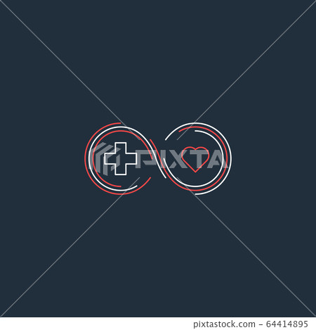 Medical health insurance icon and logo concept 64414895