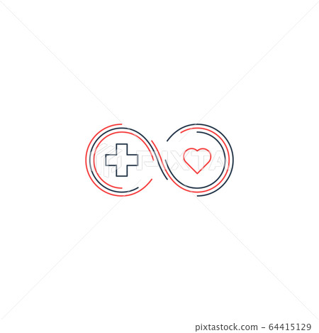 Medical health insurance icon and logo concept 64415129