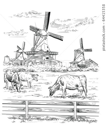 Vector hand drawing Holland 8 64415358