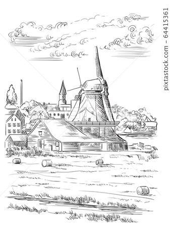 Vector hand drawing Holland 5 Vector hand drawing Holland 5 64415361