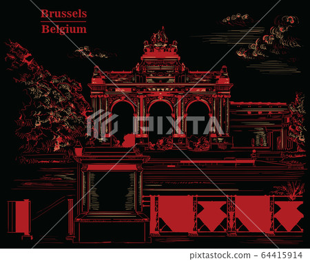 Triumphal arch in the park of the fiftieth Triumphal arch in the park of the fiftieth 64415914