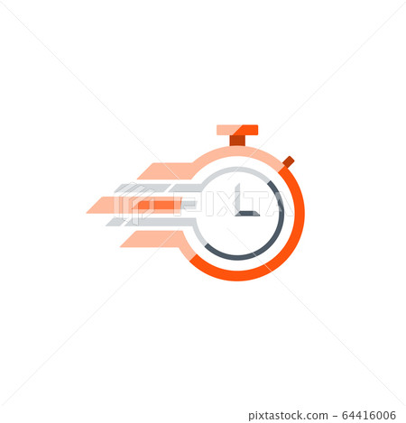 Stop watch flat vector icon, time concept 64416006