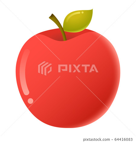 Cute cartoon apple fruit vector isolated on white 64416083