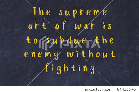 Black chalkboard with wise inscription on it 64416570