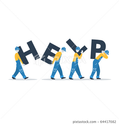 Workers in uniform set of people Workers in uniform set of people 64417082