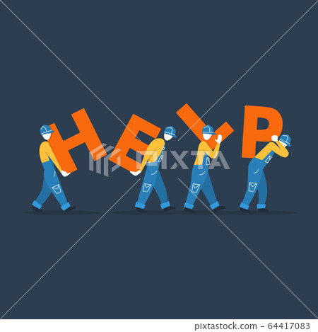 Workers in uniform set of people Workers in uniform set of people 64417083