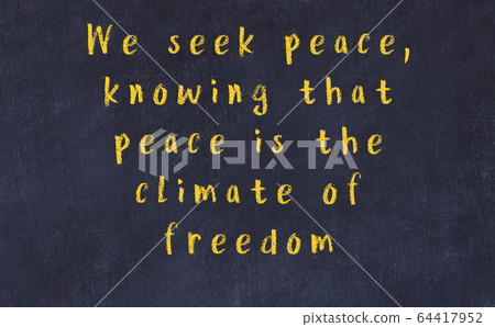 Black chalkboard with wise inscription on it 64417952