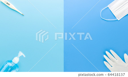 Medical supplies to stay safe and protect from Coronavirus  64418137