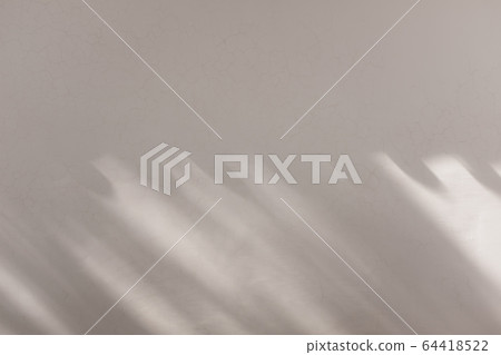 The roof of the eaves and the shadows of the trees reflected on the plastered wall d Warm color 64418522