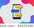 Smart phone and message colourful 64420280