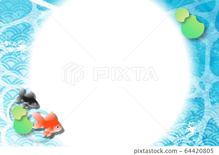 Goldfish summer underwater background material frame Goldfish summer underwater background material frame 64420805
