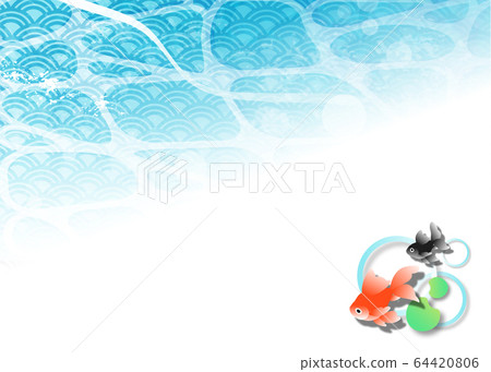 Goldfish summer underwater background material frame Goldfish summer underwater background material frame 64420806