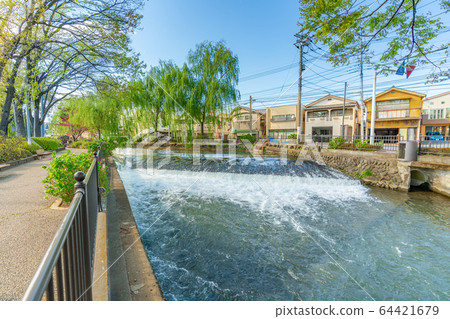 Gunma prefecture Maebashi Hirose riverside greenery landscape 64421679