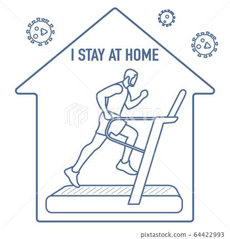 Quarantine Stop Coronavirus Sport People Stay home Quarantine Stop Coronavirus Sport People Stay home 64422993
