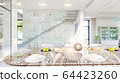 living room interior 3d illustration 64423260