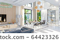 living room interior 3d illustration 64423326
