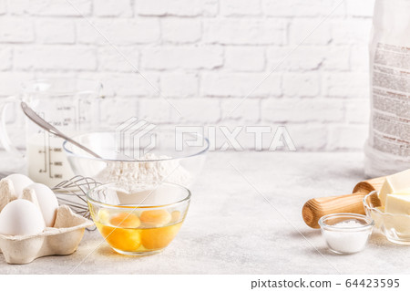 Bakery products -flour, eggs, milk. Bakery products -flour, eggs, milk. 64423595