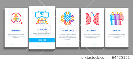 Collaboration Work Onboarding Elements Icons Set Vector Collaboration Work Onboarding Elements Icons Set Vector 64425191